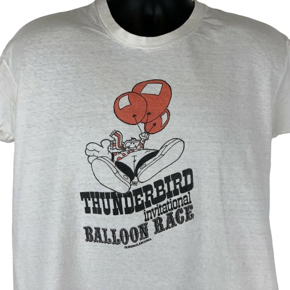 Thunderbird Hot Air Balloon Race Vintage 70s T Shirt Glendale Arizona Tee Large